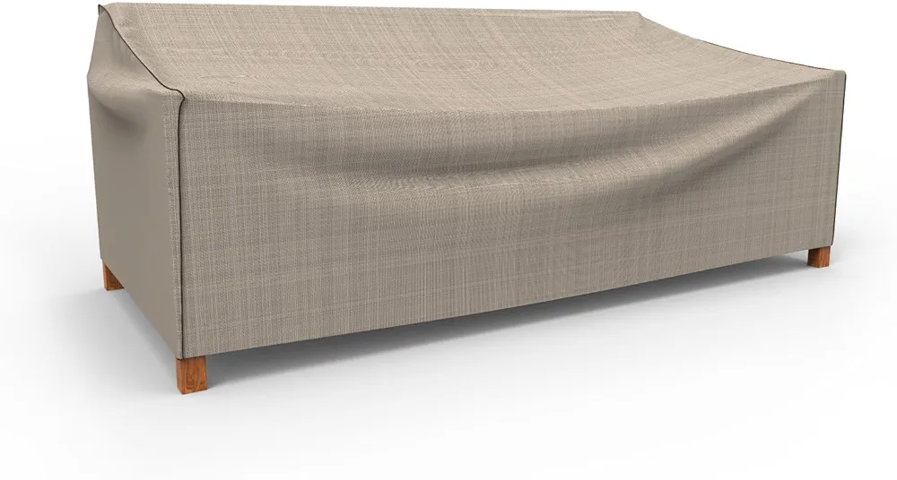 Budge P3W05PM1 English Garden Patio Sofa Cover Heavy Duty and Waterproof, Extra Large, Tan Tweed