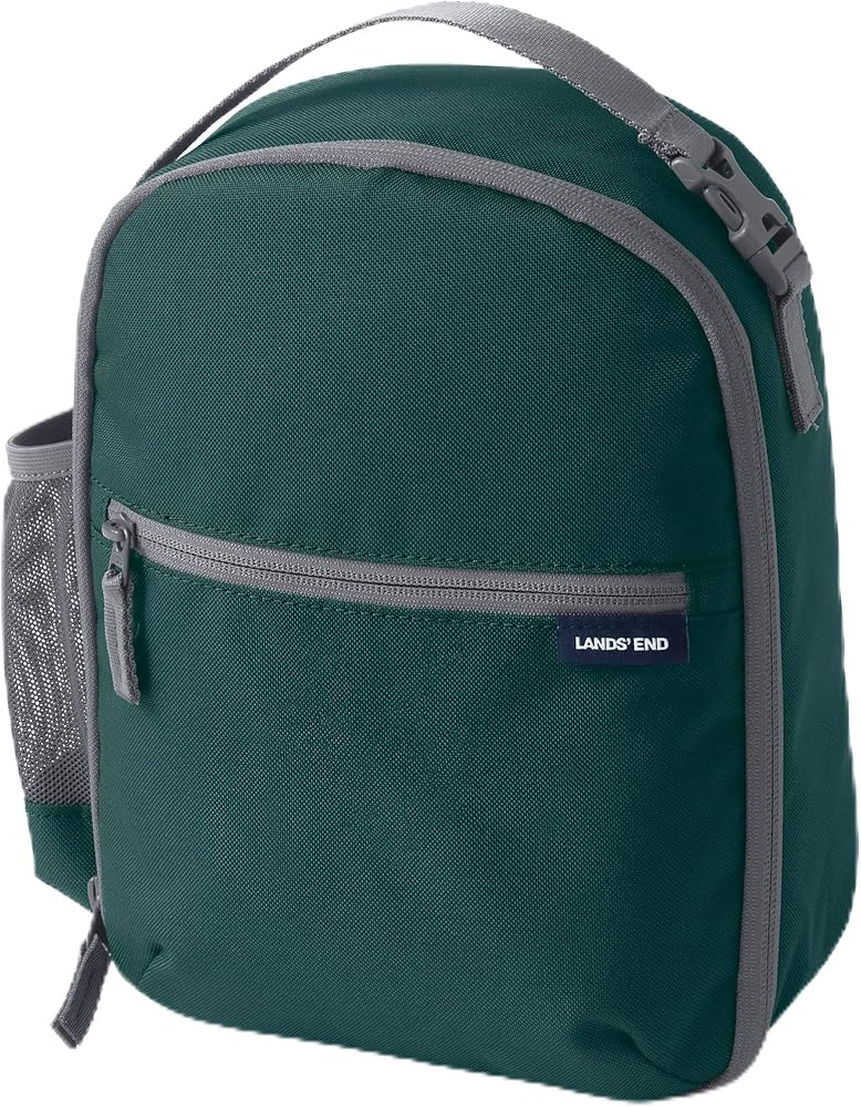 Lands' End Kids' Soft Sided Lunch Box Evergreen
