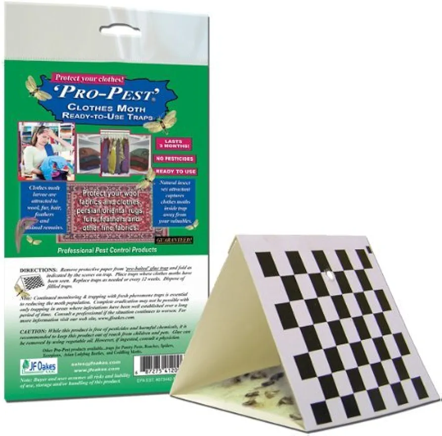 Pro-pest Clothes Moth Trap 3 Packs (6 Traps) Garden, Lawn, Supply, Maintenance