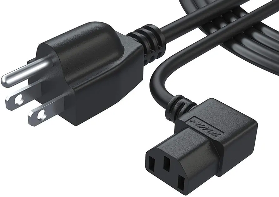 PWR+ 3 Prong Power Cord 6 Ft Universal Treadmills Cable for Horizon Fitness Treadmills, Sole E20 E25 E35 E55 F63, BowFlex TC 100 1000 3000 5000 5300 BXT6 12, Superfit, Goplus Treadmill - Right Angle
