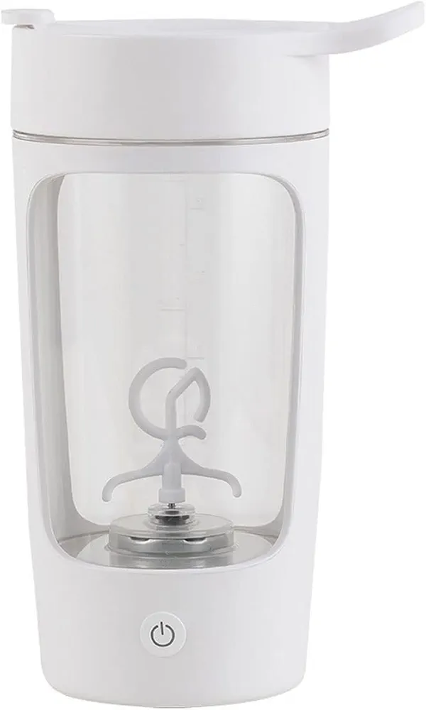 Travel Kettle Electric Protein Cocktail Machine, Bottle Mixer, Sports, Fitness, Outdoor Travel, USB Charging(White)