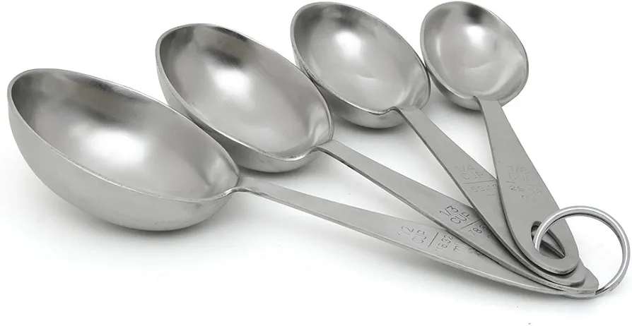 Lindy's MPC4 4-Piece Stainless Steel Measuring Scoop Set,Silver, 9 inches long