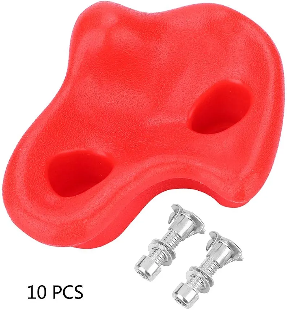 Dilwe Rock Climbing Holds, 10 Pcs Safety Comfortable Climbing Stones Kit with Hardware Fittings for Children Playground