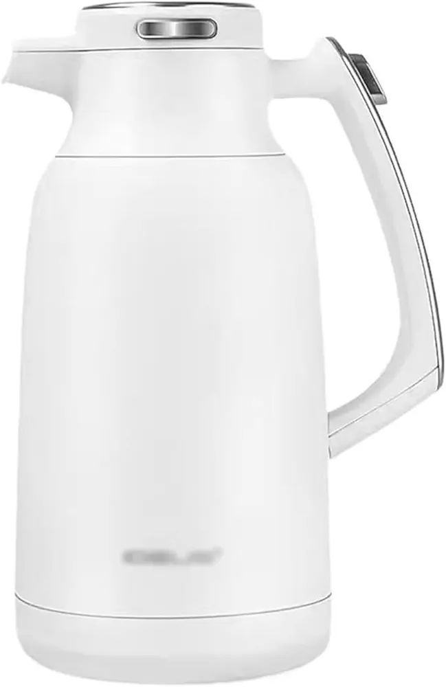 Electric Kettle Stainless Steel Vacuum Office Coffee Pot Hot Water Bottle Household Hot Water Kettle Tea Kettle/White