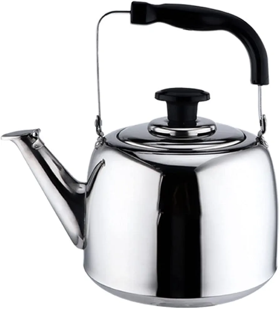 CULIACAN Teakettle Stainless Steel Kettle Beeping Kettle Canteen Household Electric Kettle Gas Kettle Thickened Kettle (Color : A, Size : 6L)