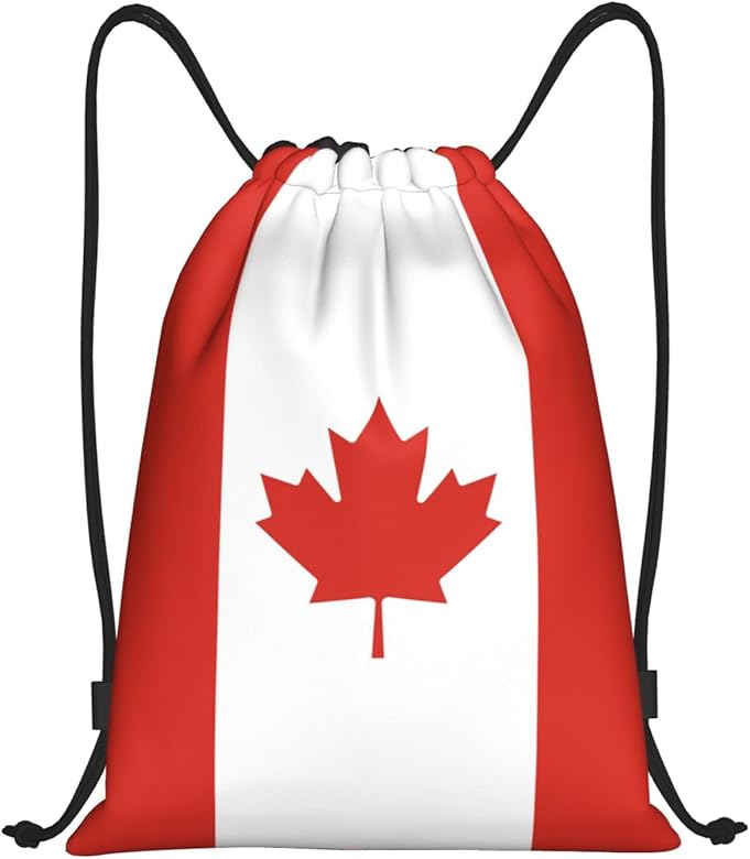 Canada Drawstring Backpack Yoga Beach Sackpack Lightweight Gym Sports String Canadians Bag Outdoor Decor M