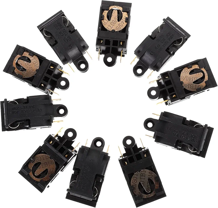UPKOCH 10pcs Electric Kettle Water Kettle Parts Thermostat Temperature Water Warmer Electric Kettle Electric Metal Temperature Oven Copper Water Heater 13a