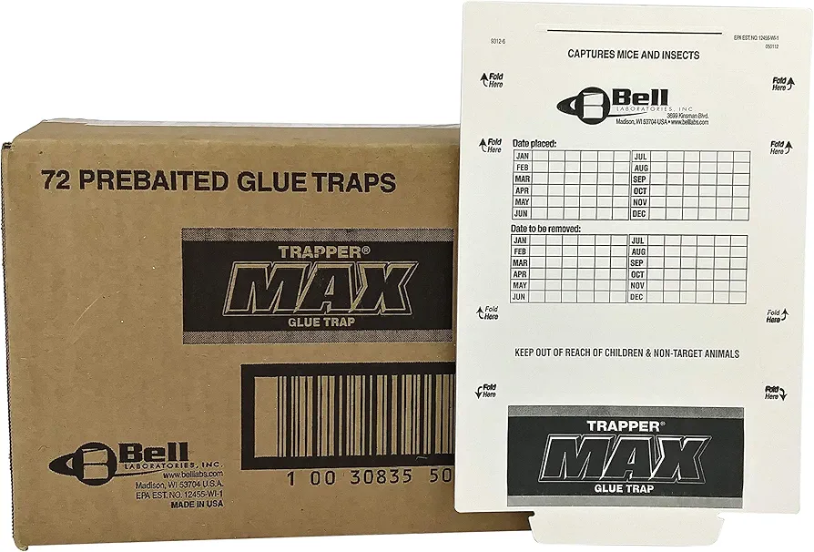 Trapper Max Mouse & Insect Glue Boards-72 Boards White