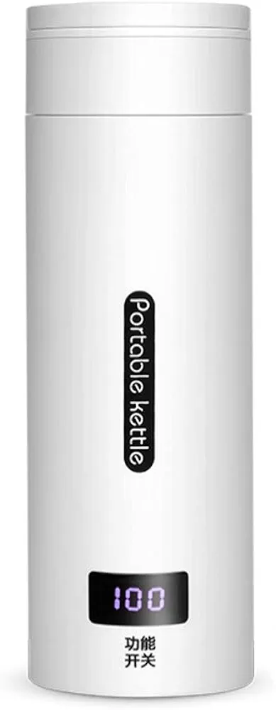 Electric Water Kettle Travel Electric Kettle Heating Portable Cup Mini Thermos Stainless Steel Inner Liner Water Heater For Tea Coffee Milk Electric Tea Kettle (Size : 500ml 316 steel inner)