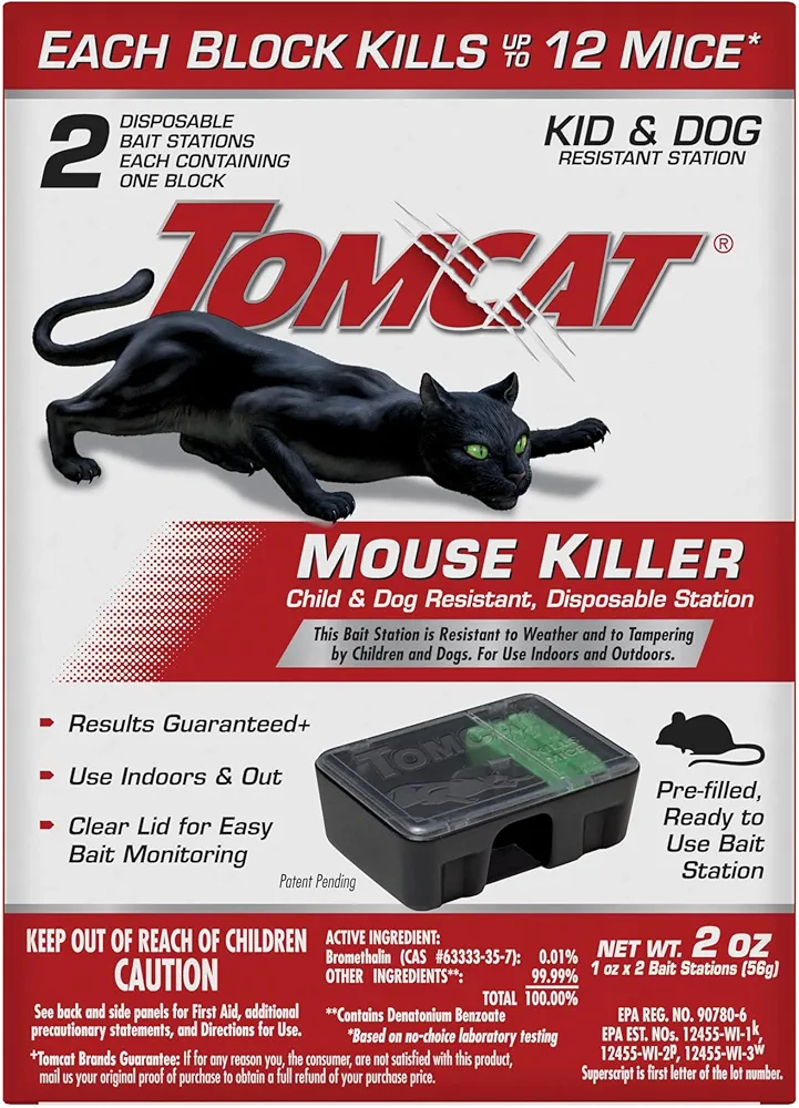 Tomcat 370710 Mouse Killer Child & Dog Resistant, Disposable Station