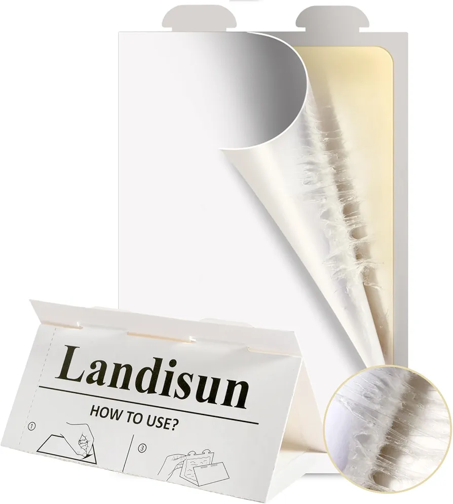Landisun Mouse-Traps Rat-Trap Indoor for Home Insect Glue Traps Sticky Traps Pest Control Traps Adhesive Tray for Catching Bugs, Rats & Rodents, Non Toxic Bulk Pre-Baited Glue Boards