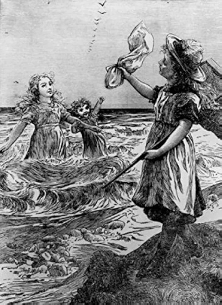 By The Sea from Five Mice in Mouse-Trap by Laura E Richards 1880 Poster Print (24 x 36)