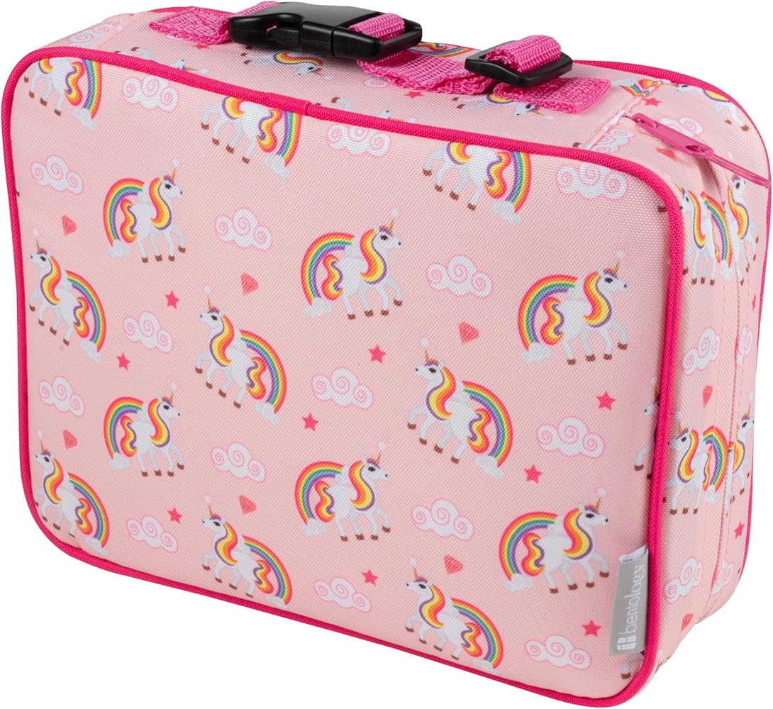 Bentology Lunch Box for Girls - Kids Insulated, Durable Lunchbox Tote Bag Fits Bento Boxes, Containers w/Lids, Jars & Bottles, Back to School Reusable Lunch Sleeve Keeps Food Hotter or Colder Longer