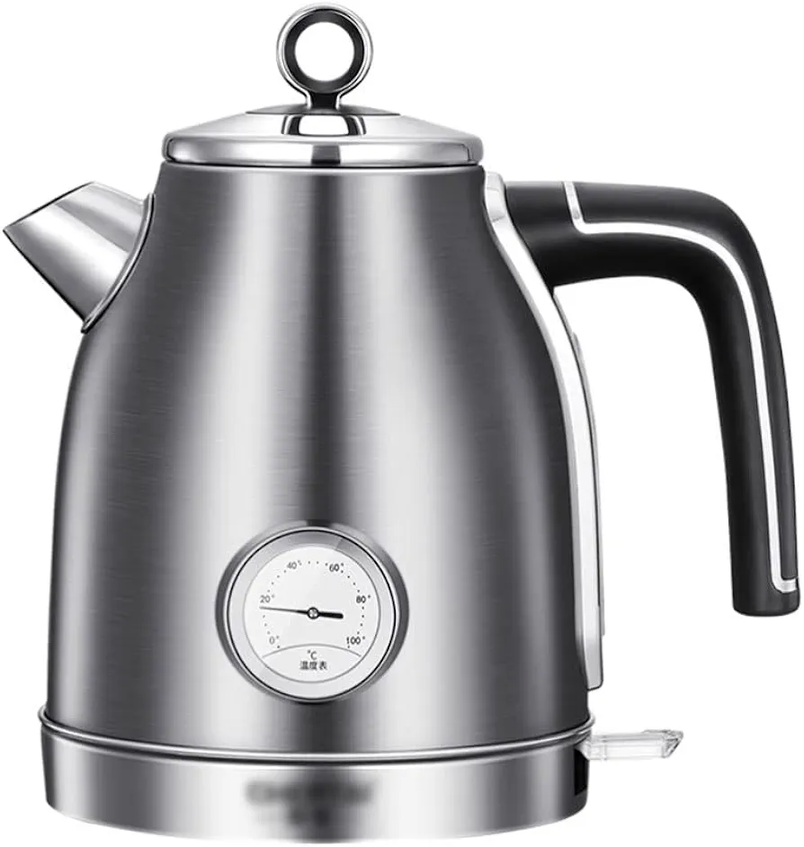 Electric Water Kettle Grey Electric Kettle 1.7 Litre Electric Kettle Stainless Steel Vintage Kettle Electric Water Kettle With Temperature Dial Electric Tea Kettle