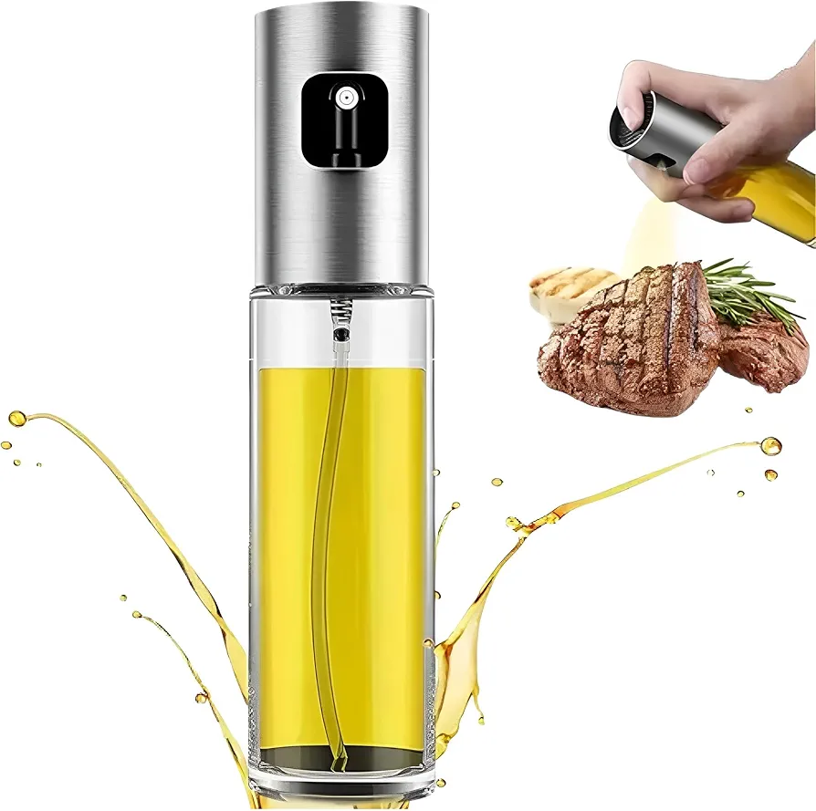 Oil Sprayer for Cooking, Olive Oil Spritzer Bottle, 100 ml Olive Oil Cooking Spray Bottle Kitchen Gadgets Accessories for Salad, BBQ, Kitchen Baking, Roasting, Air Fryer