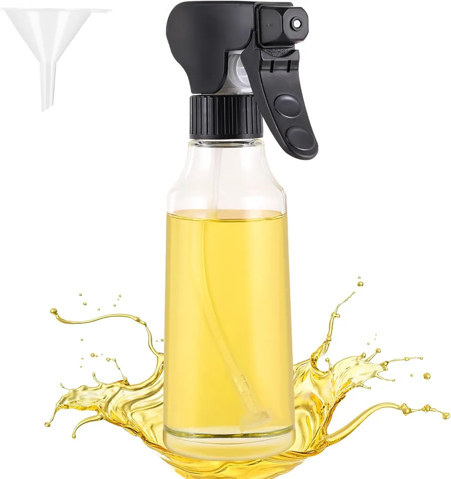 TaiCy Oil Sprayer for Cooking, 200ml Olive Oil Sprayer Bottle with Rotatable Nozzle, Premium Oil Spritzer Oil Mister for Air Fryer, Perfect for BBQ, Baking, Salad, Frying