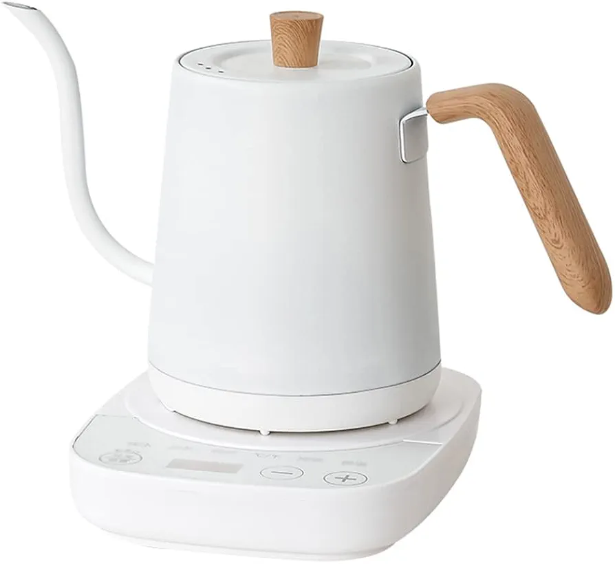 Smart Gooseneck Kettle 800ML Electric Kettle With Temperature Control and 12H Keep Warm, 304 Stainless Steel Pour Over Coffee Kettle (Black)