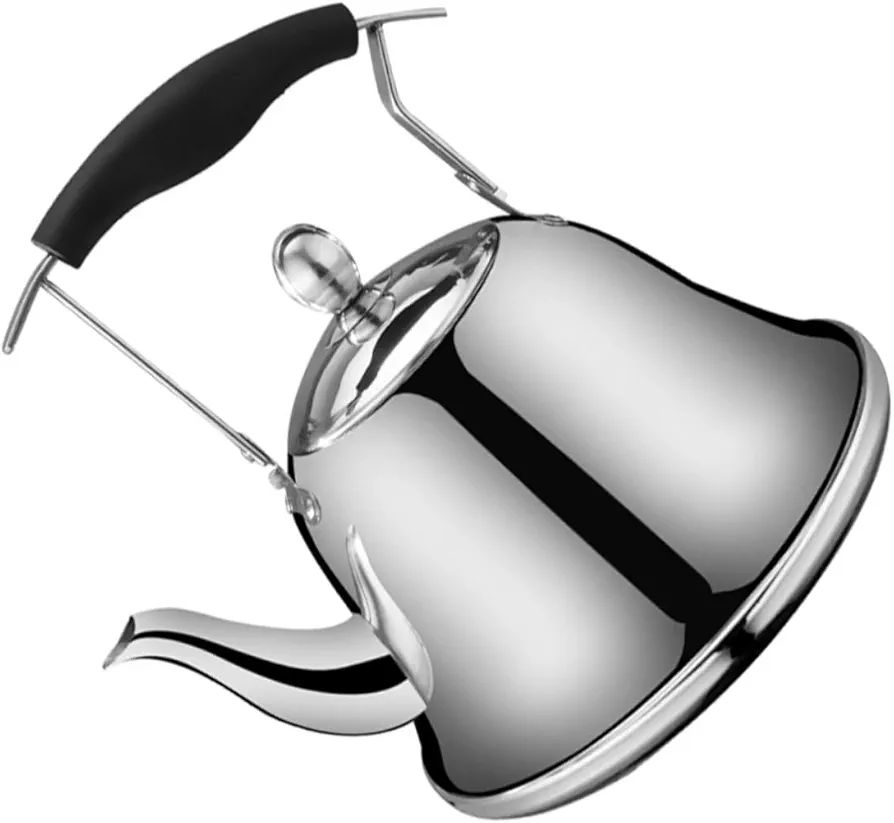 Kettle Boiled Teapot Stovetop Teapot Boiling Teapot Camping Water Boiler Fast Boiling Camping Water Jug Whistling Coffee Pot Burner Camping Water Heater Mug Stainless Steel