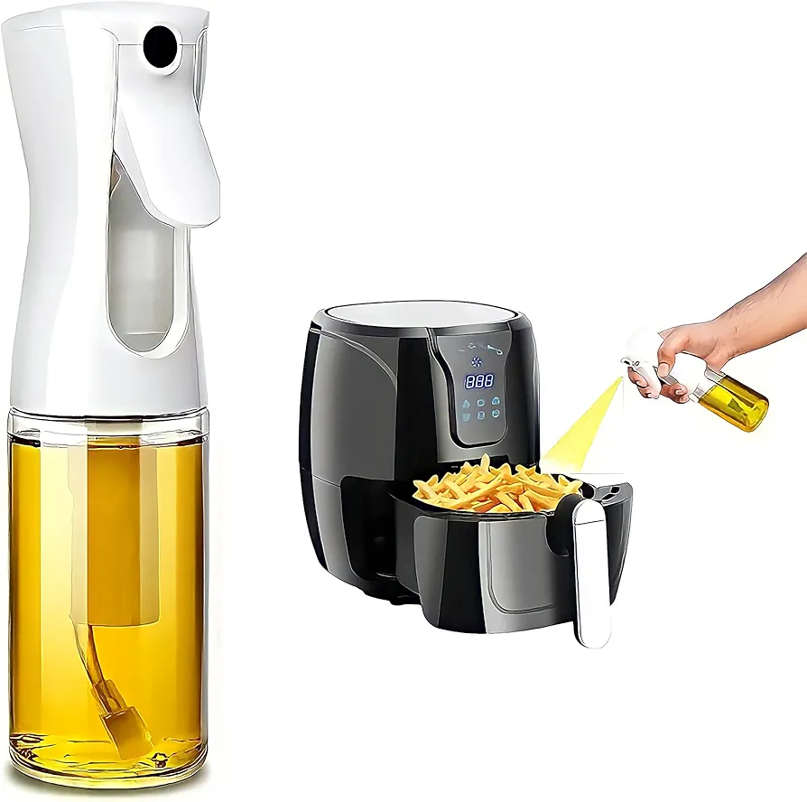 Oil Sprayer for Cooking, Olive Oil Sprayer, 6.7 Oz or 200ml Oil Mister Bottle, Oil Spritzer for Cooking, Salad, Baking, Grilling, BBQ, Air Fryer, Kitchen, Cooking Oil Sprayer Bottles, White (UBL0188)