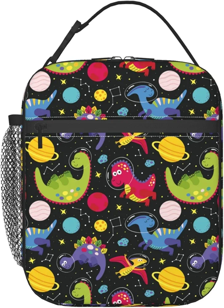 Dinosaur Reusable Lunch Bag Lunch Box Kids,Kids Lunch Box For Girls Boys,Insulated Lunch Bag For Kids,Easy-To-Clean Bento Box Bento Bag,Loncheras Lunchbox For Work/School/Picnic