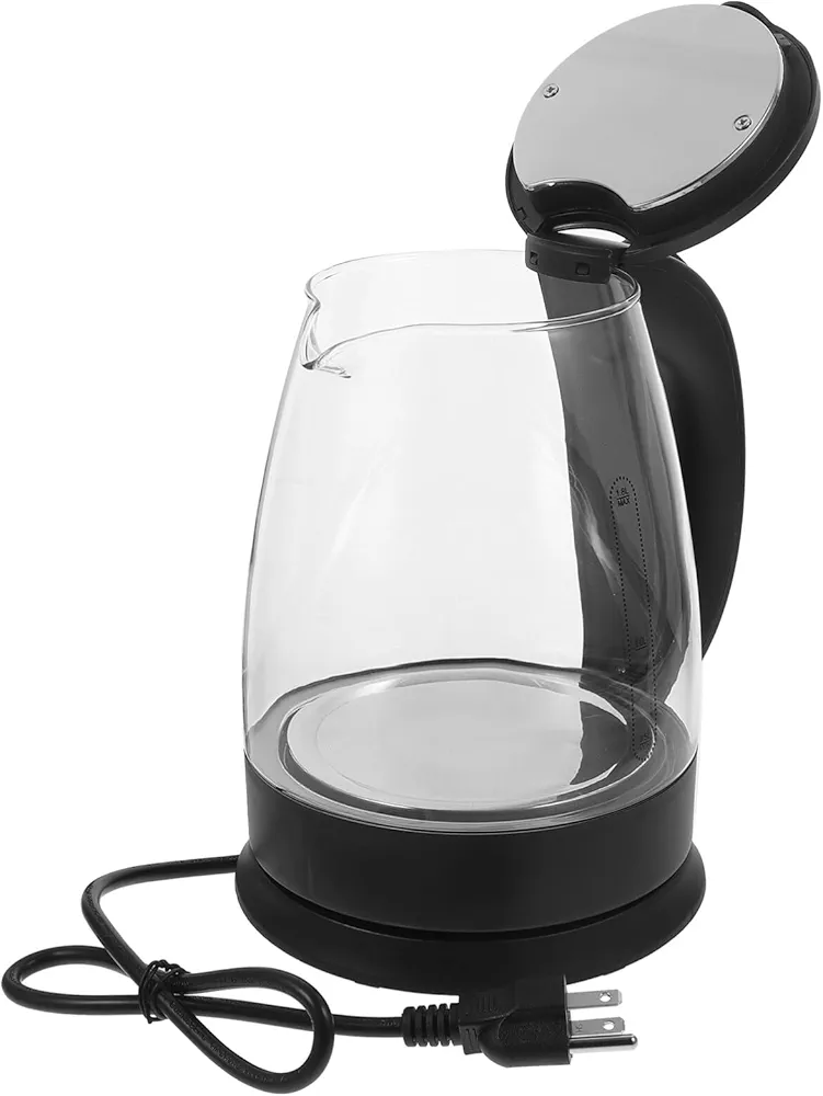 Alipis Electric Water Kettle: 1.8 L Hot Water Boiler Tea Kettle Glass Teapot Removable Lid Household Water Kettle Coffee Maker (Us Plug) for Milk and Tea