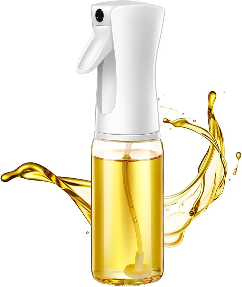 Glass Oil Sprayer for Cooking - 200ml Capacity | Ideal for Olive, Canola, Avocado, Coconut Oil | Versatile Dispenser Bottle for Kitchen for Air Fryer, Salad Making, Baking, BBQ