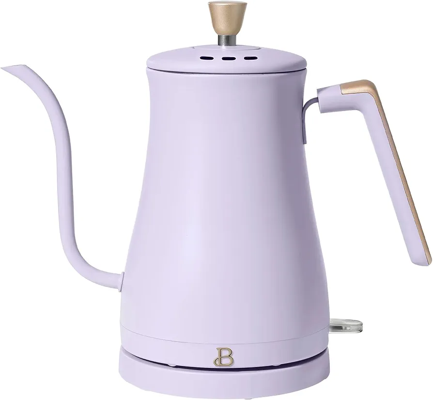The Ultra Look Beautiful 1-Liter Electric Gooseneck Kettle 1200 W, Lavender With Drew Barrymore