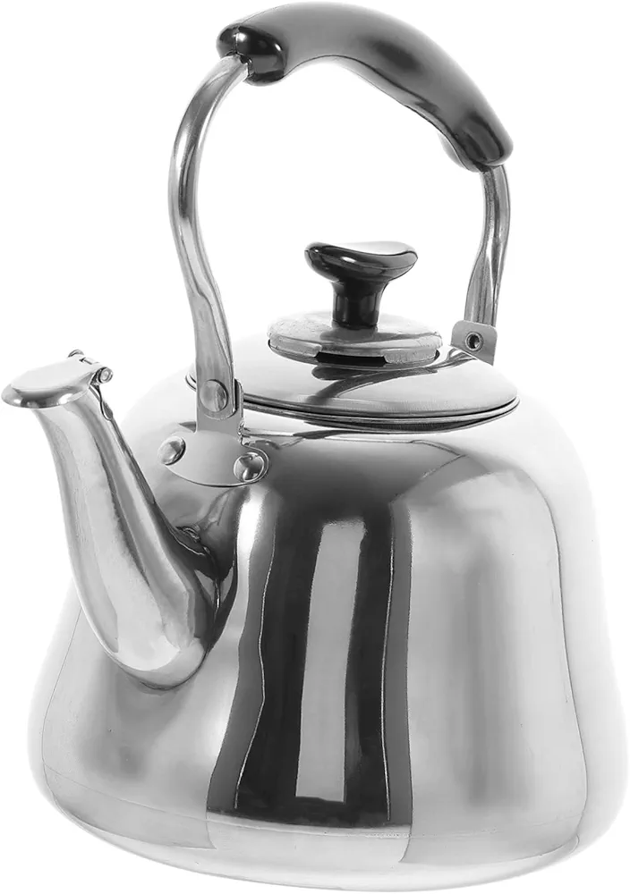 SHOWERORO Chirping Kettle Induction Cooker Kettles Whistling Teakettle Gas Tea Pots for Stove Top Water Heating Pot Water Boil Kettle Whistling Tea Pot Stainless Steel Handle Sound Pot