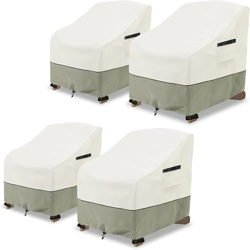 Patio Adirondack Chair Cover 4 Pack,Waterproof Heavy Duty Outdoor Chair Covers,Patio Adirondack Chair Cover for Outdoor Chair(33 W x 35 D x 36 H inches),Beige