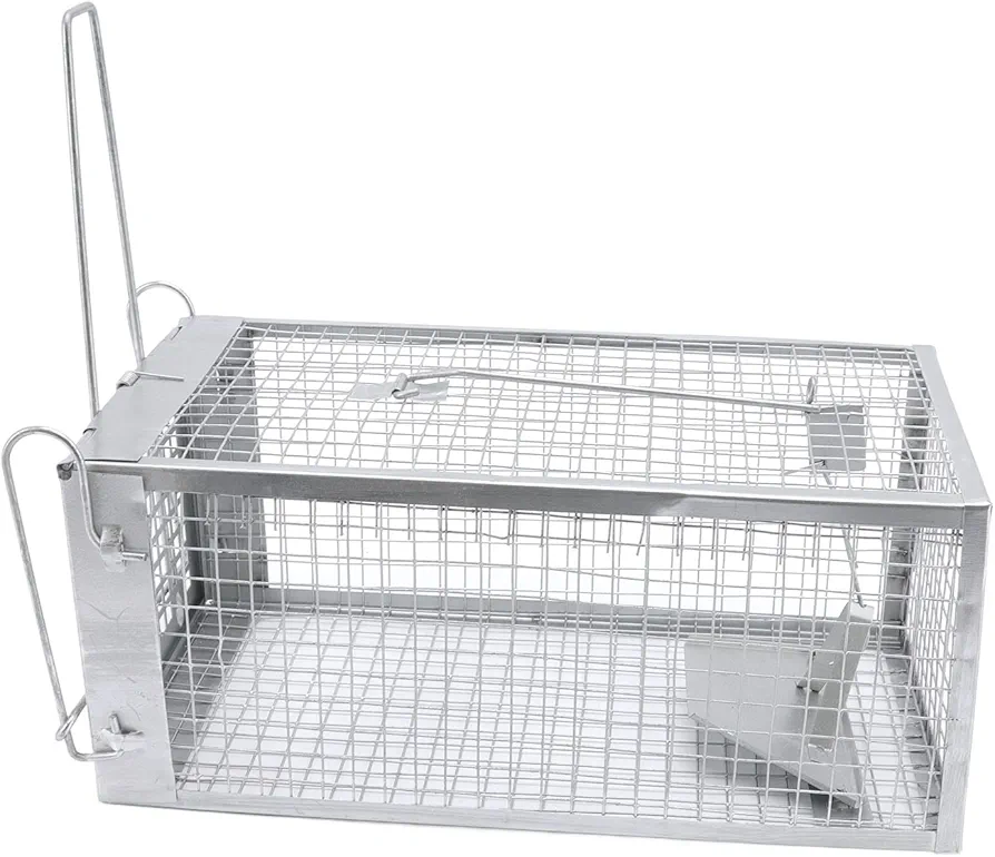 Humane Live Mouse Traps, Iron Mouse Trap Cage Single Door Live for Indoor Outdoor Small Animal