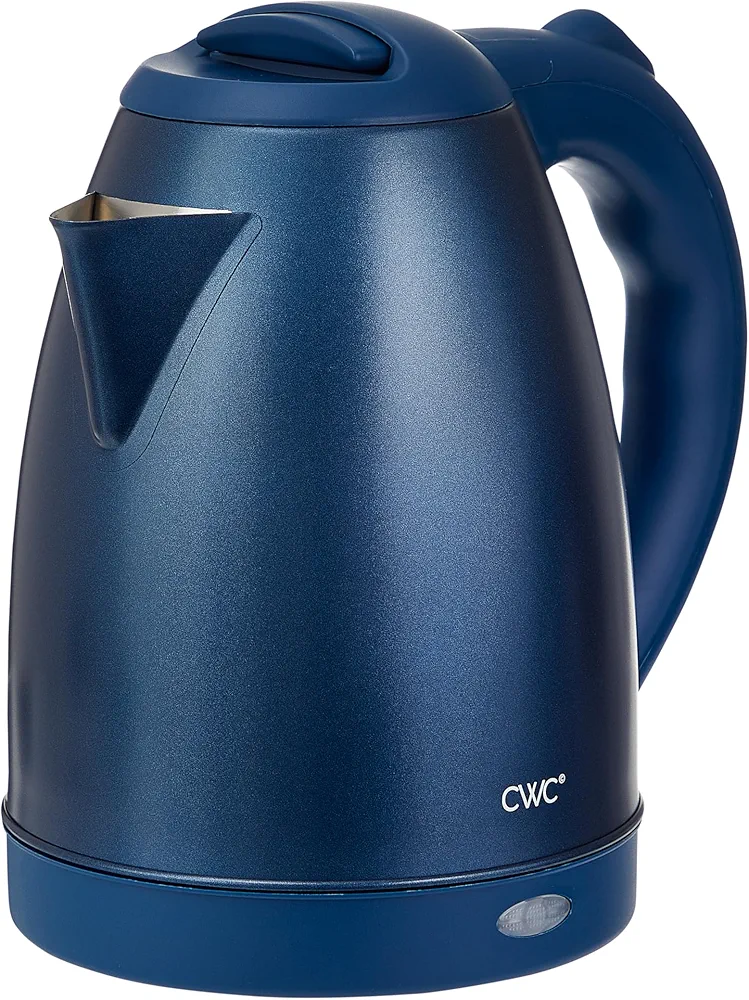 COOK WITH COLOR Electric Kettle - 1100W, 1.7L, Fast Boil, Auto Shut-Off, Swivel Base, Stainless Steel, Blue