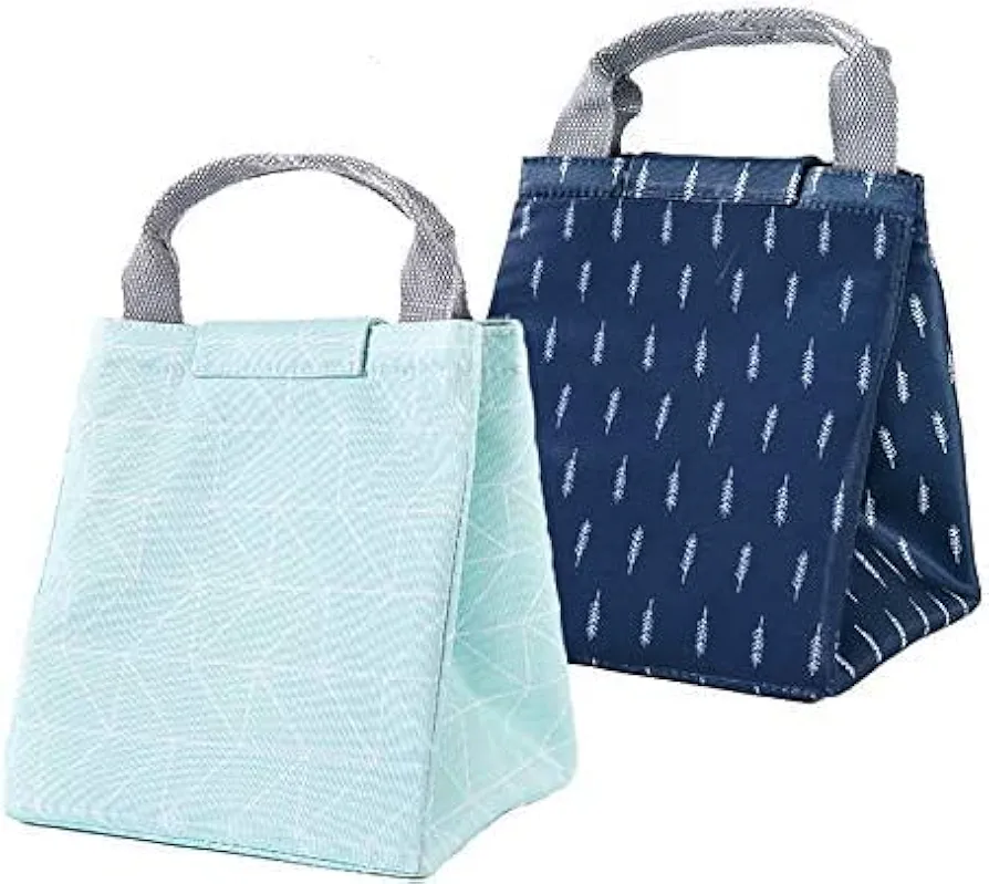 bouti1583 2 Pack Insulated Lunch Bags, Work Travel Picnic Office Bento Lunch Bag - Durable & Waterproof Lunch Organizer Lunch Tote for Men, Women