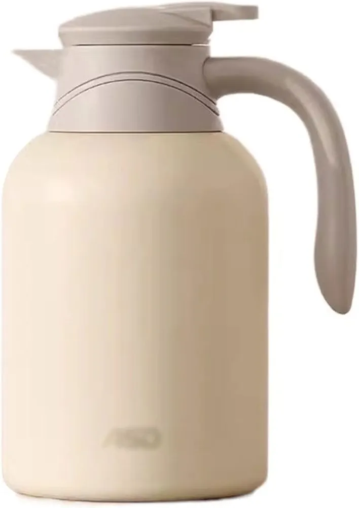 Electric Kettle Large Capacity Insulatipot Household Stainless Steel Hot Water Bottle Warm Outdoor Tea Pot Coffee Pot Tea Kettle/White
