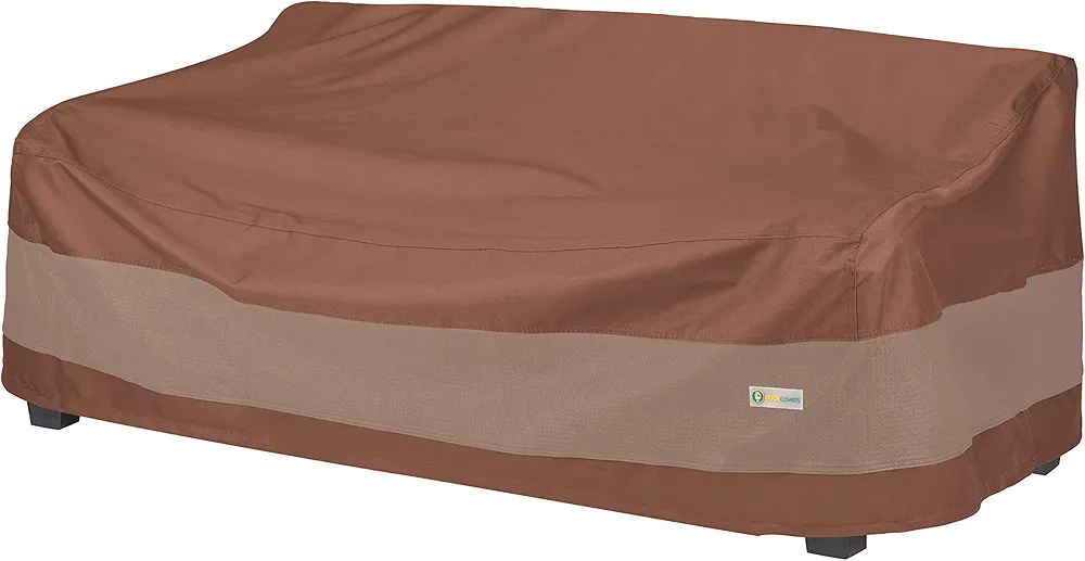 Duck Covers Ultimate Waterproof Patio Sofa Cover, Outdoor Couch Cover with All Weather Protection, Patio Furniture Covers with Attachment Strap, 77" W x 35" D x 35" H, Outdoor Sofa Cover