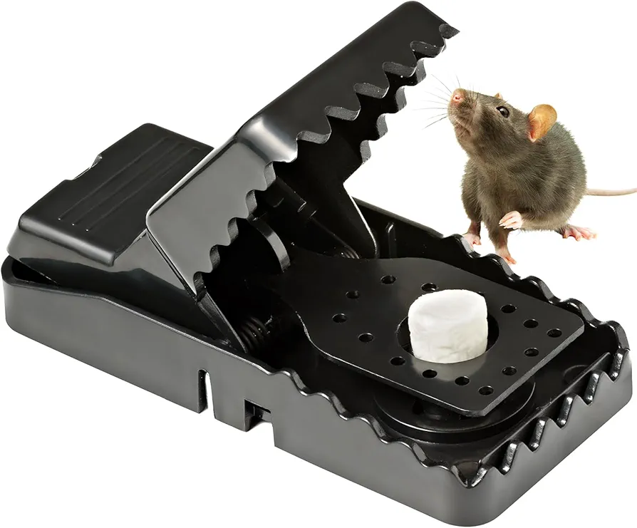 Mouse Traps Indoor for Home | Snap Traps for Mice | Easy to Set Mouse Traps | Reusable Mouse Traps Plastic | Black Color Mice Trap | 12 Pack