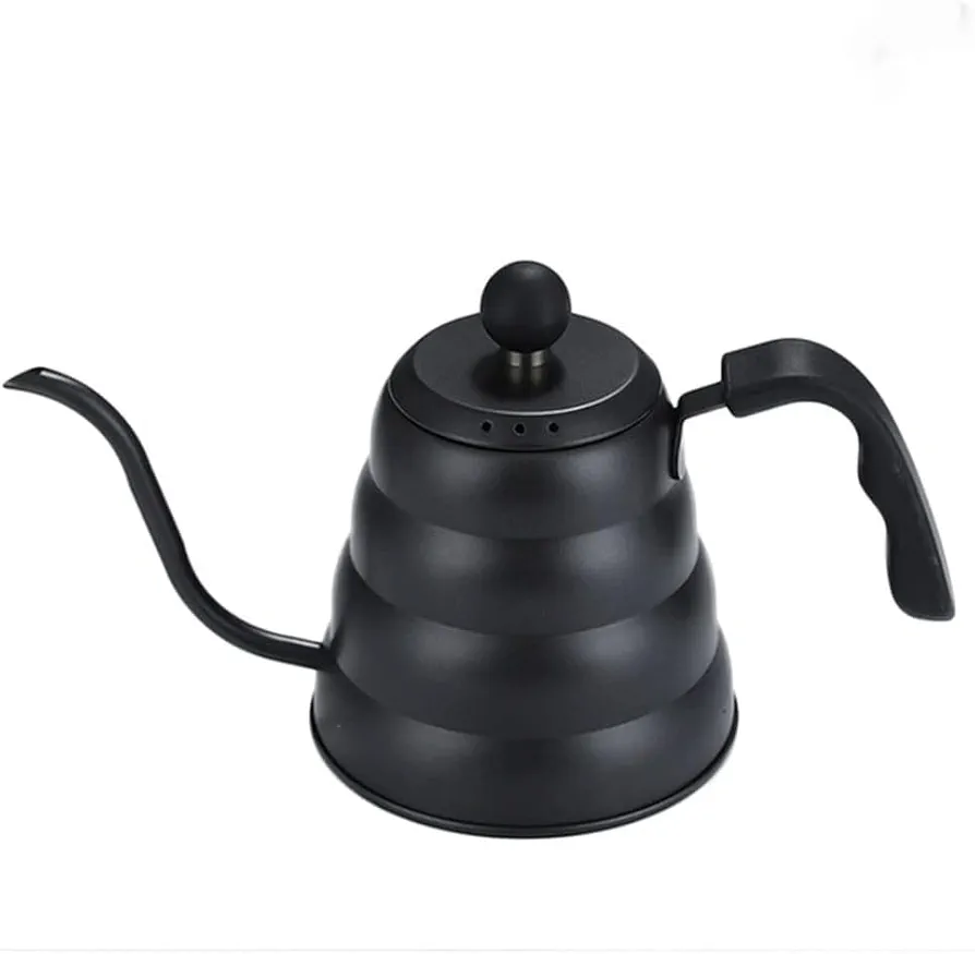 Fast and Quiet Boil Electric KettleBlack Drip Kettle Thermometer Pour Over Coffee Pot Swan Long Neck Stainless Steel Thin Mouth Gooseneck Cloud Drip Kettle lofty