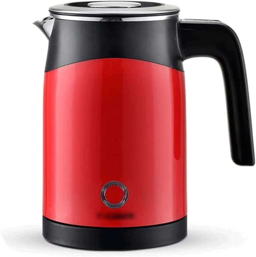 Electric Kettles Smart Electric Kettle Mini Travel Hot Water Boiler Wireless Stainless Steel Double Wall Design Water Boiler 0.5l ease of use, Red