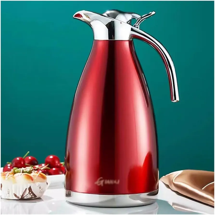 Electric Kettle Insulated Kettle Household Stainless Steel Warm Water Kettle Large Capacity Hot Water Insulation Pot Tea Kettle Tea Kettle/Red/1.5L