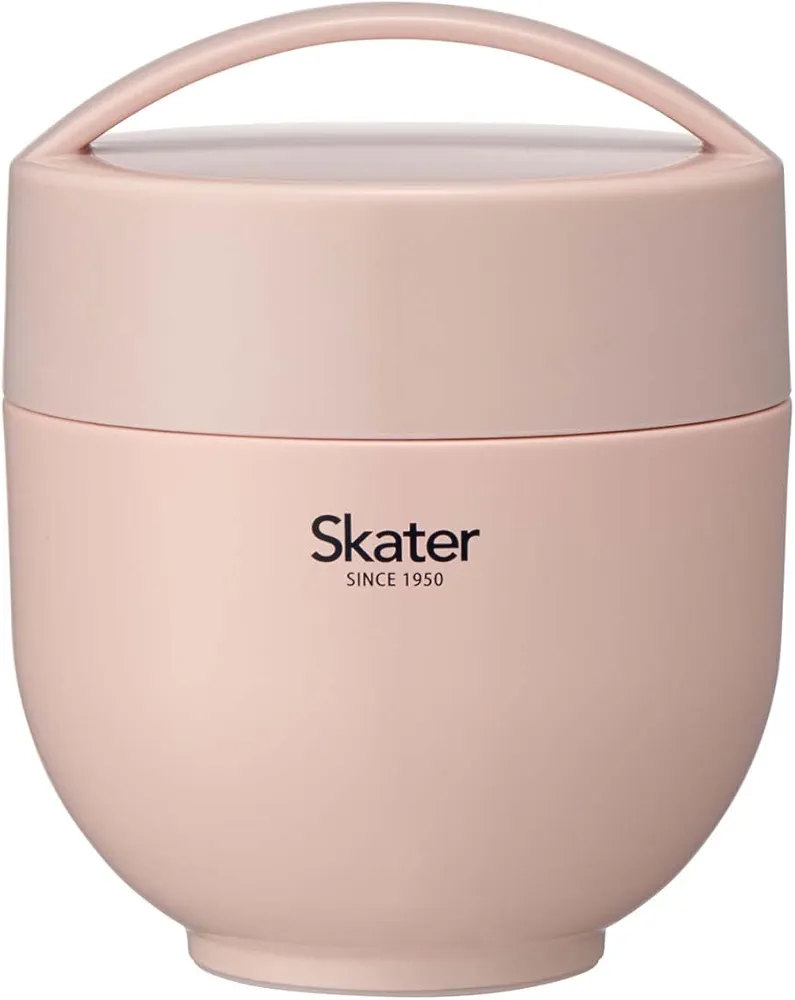 Skater LDNC6AG Thermal Lunch Box, Bowl Shape, Lunch Jar, Dull Pink, 19.3 fl oz (540 ml)