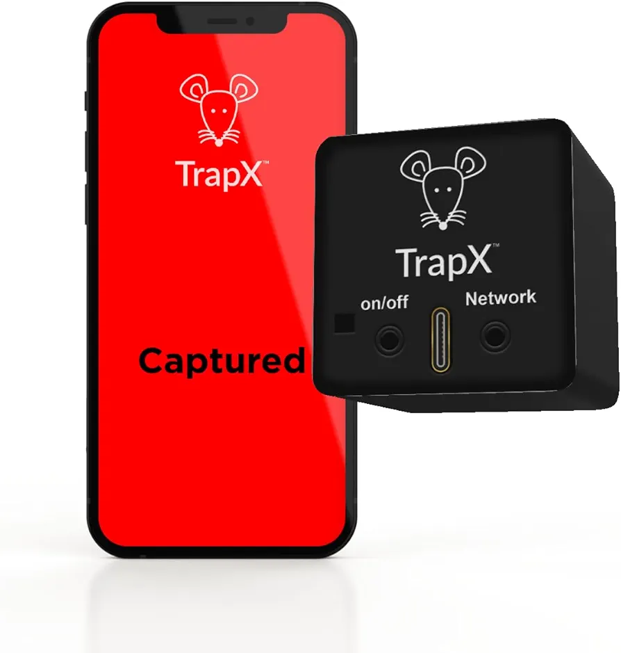 TrapX AI/ML-Powered Mice Trap Attachment & Glue Trap Bundle - Intelligent, Humane, Efficient Rodent Control