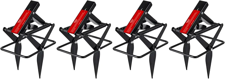 Garsum Mole Traps That Kill, EasySet Eliminator Black Scissor Traps, Vole Trap for Lawns, Reusable Quick & Clean Kill, 4 Sets