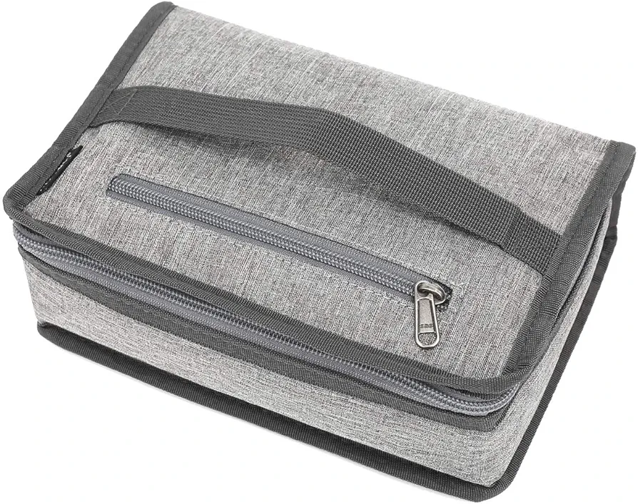FlowFly Small Insulated Lunch box Portable Soft Bag Mini Cooler Thermal Meal Tote Kit with Handle for Work & School, Heather Grey