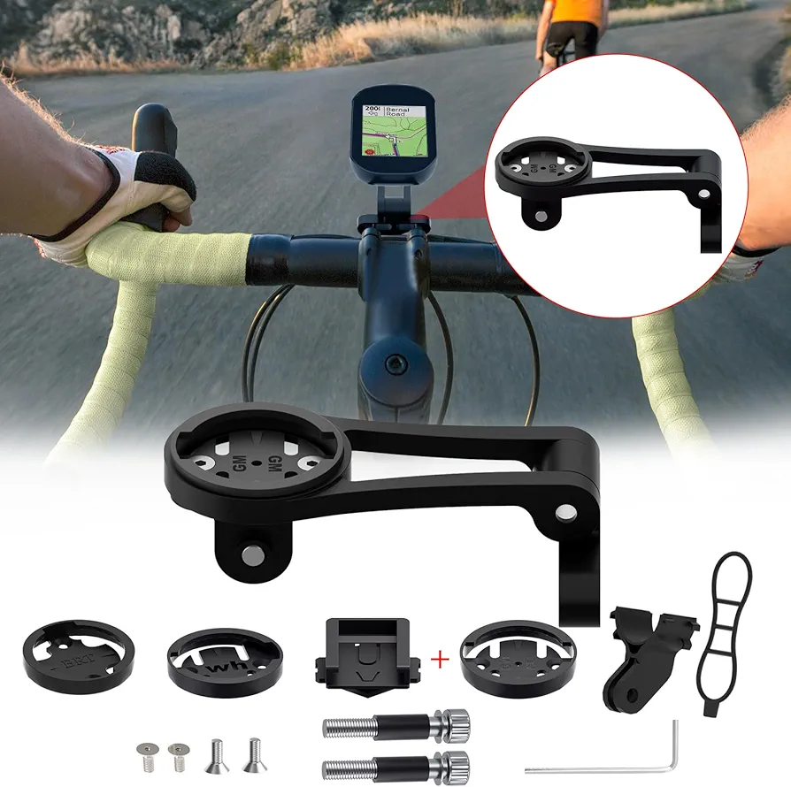 Out Front Adjustable Bicycle Mount - Bike for Garmin Extended Mountain Bike Computer Road Mountain Cycling GPS Combo Extended Bike Accessories for 38mm Handlebar