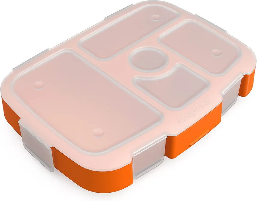 Bentgo® Kids Prints Tray with Transparent Cover - Reusable, BPA-Free, 5-Compartment Meal Prep Container with Built-In Portion Control for Healthy Meals At Home & On the Go (Planes)