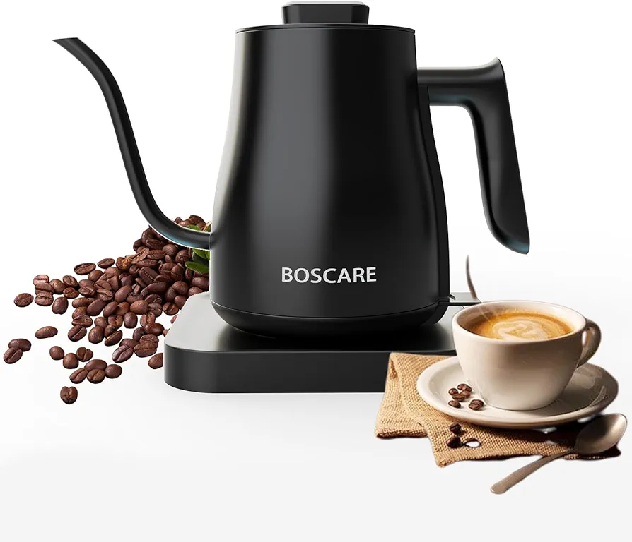 Gooseneck Electric Kettle 0.6 L, Ultra Fast Boiling Hot Water Pot for Pour Over Coffee & Tea with 100% Stainless Steel Inner/Auto Shut - Off Protection,/Thermostat Control
