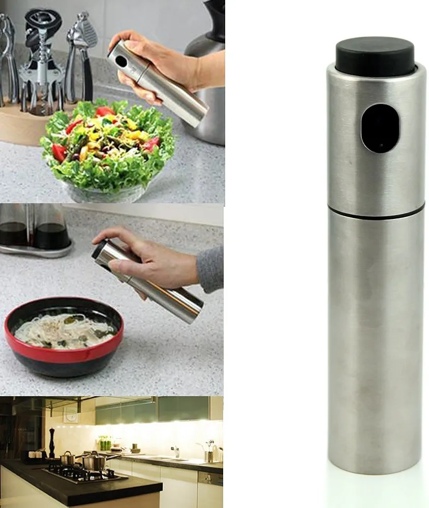 Stainless Steel Olive Mister Oil Spray Pump Fine Bottle Oil Sprayer Pot Cooking Roast Bake Oil Bottle Tools Oil Dispenser