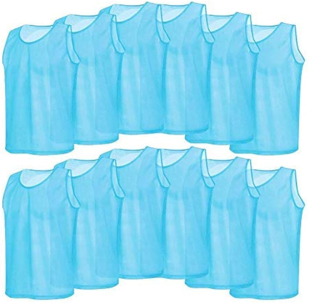 12 Pack Scrimmage Vests, Scrimmage Team Practice Vests Sport Training Vest Jerseys Bibs for Soccer, Football, Basketball, Volleyball Soccer Vests For Men Adult
