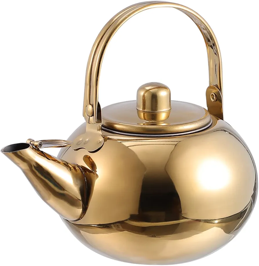 Stainless Steel Pot Stainless Tea Kettle Portable Tea Kettle Practical Teapot Lightweight Teapot Water Jug Coffee Machine Mesh Tea Kettles Stovetop Fu Boiling Kettle Boiled Teapot
