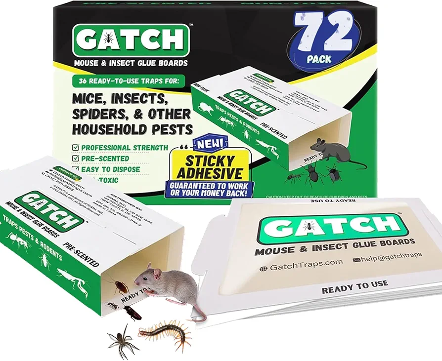 GATCH Glue Boards (72pk - Green, Scented, 72, Count)