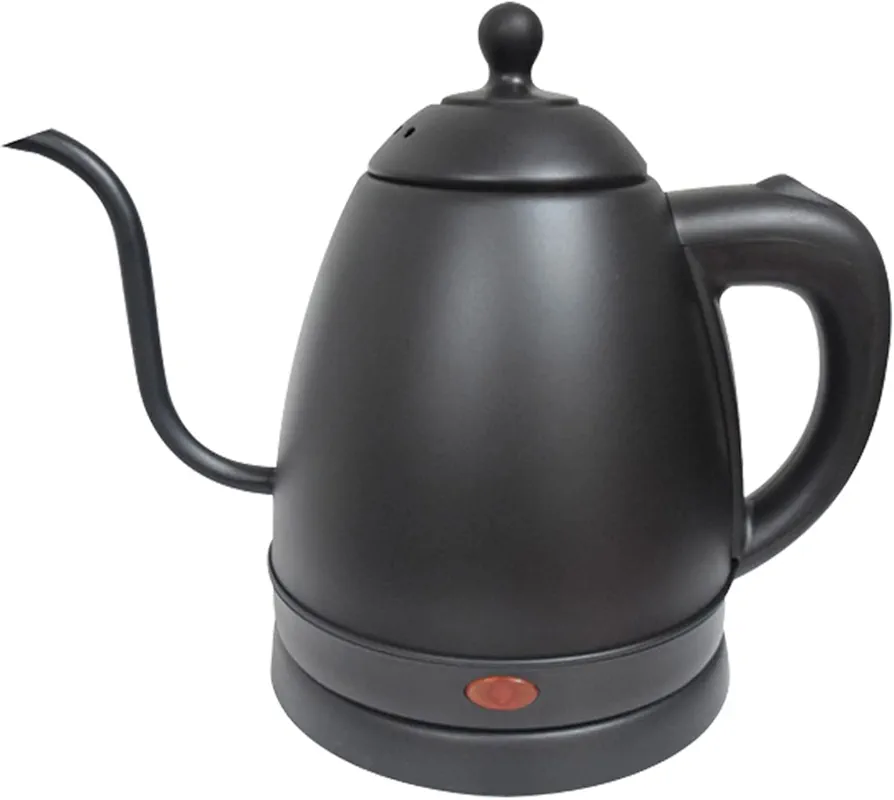 Gooseneck Kettle,110v Electric kettle 1.0L Pot body 100% Stainless Steel Electric tea kettle High temperature blisters drainage groove is designed in the handle Quick Heating Pour Over Kettle